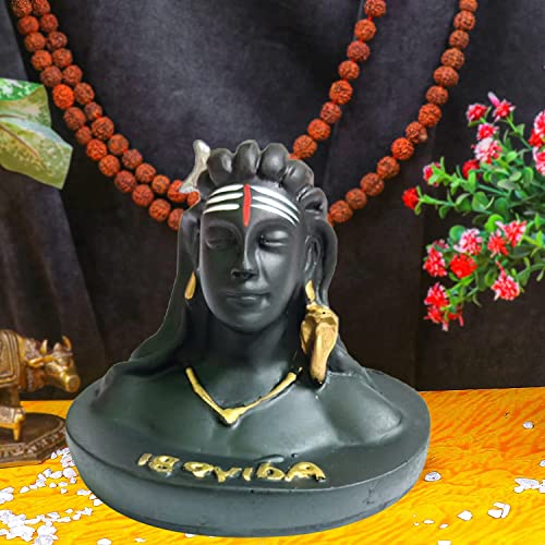 Image of Adiyogi Shiva Statue for Car Dashboard Idol, Pooja & Gift, Mahadev Murti Idol Figurine Showpiece Sculpture, Shankara for Home,Office Decor,