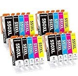 Kompatible Canon 550 Canon 551, Hohes Tintenvolumen, 20 Pack, Ersatz für Canon PGI-550 XL CLI-551 Patronen für Druckerpatronen Canon MX925 MX725 iX6850 MG5550, Canon ip7250 Druckerpatronen