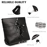 Myhozee Umhängetasche Damen Mittelgroß Handtasche - Klein Crossbody Bag PU Leder mit 2 Gurt, Schultertasche Tasche Damenhandtasche Uni mit Breitem Gurt für Frauen Damen