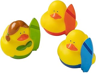 Fun Express - Surfing Rubber Ducks - Toys - Character Toys - Rubber Duckies - 12 Pieces