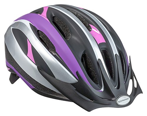 Schwinn Intercept Bike Helmet, Easy Adjustable Dial For Custom Fit, Youth, Purple/Pink