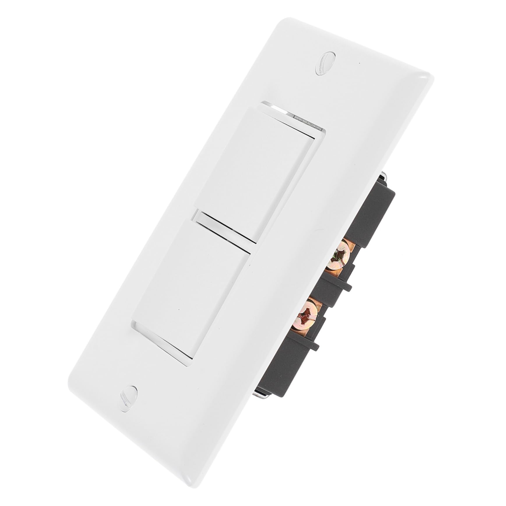 Interruptor de Luz Doble de 10A con placa de cubierta clara de hierro y ABS 8