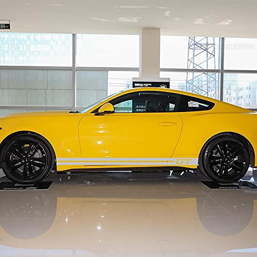 Auto styling koolstofvezel vinyl sticker deur GT Logo Gestreepte zijrok Racing Sport Body Sticker voor Fo-RD Mustang… - Image 6