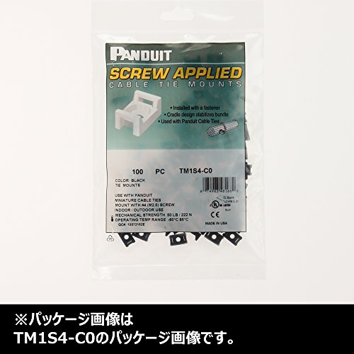 Attaches de câble haut de gamme Panduit TM3S8-C100 polypropylène noir durable - 4