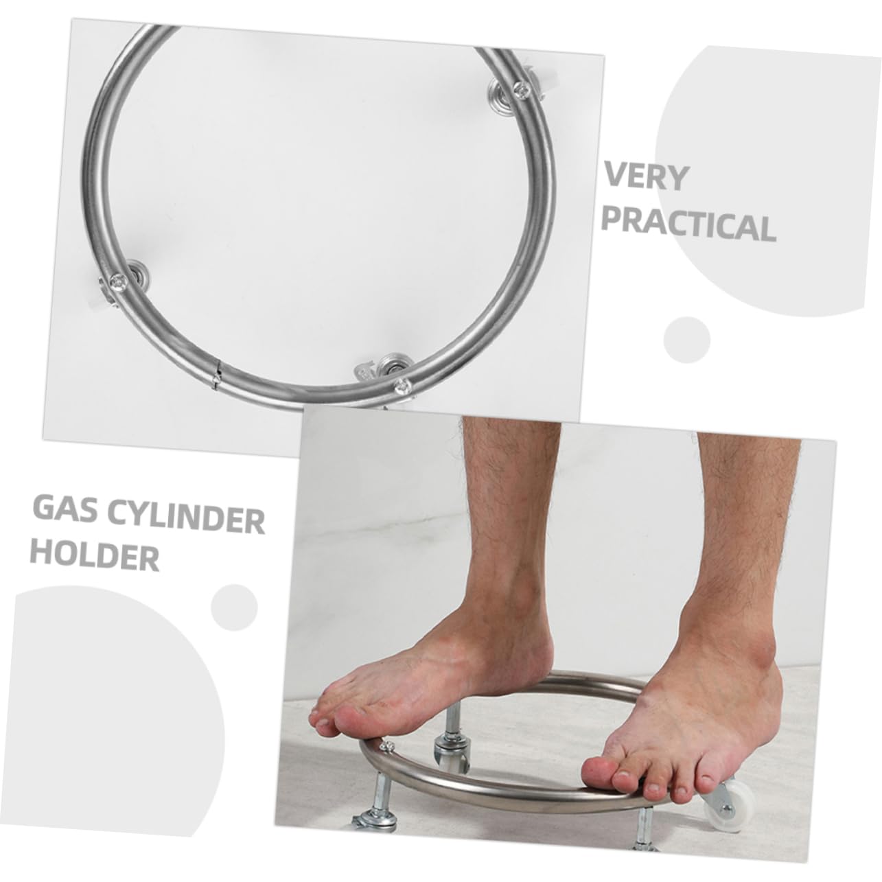 KICHOUSE Support Mobile Pour Bouteille De Gaz Base De Support