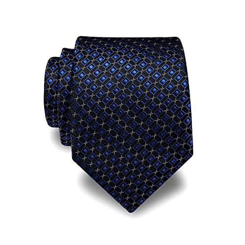 Image of YourTies Men's Neckties Striped Tie and Plaid Neckties for Men Woven Silk Tie Gold Tie Clip Set