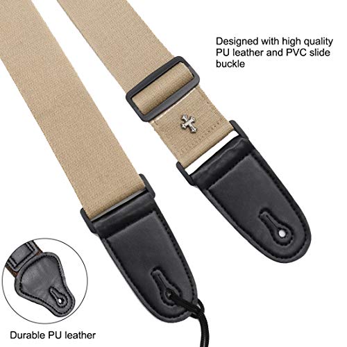 Derbway Sangle de Guitare Ceinture Croisée Rétro Réglable pour Guitare Acoustique électrique, Basse, Ukulélé avec 5PCS… - Les Beatles, Paul McCartney, John Lennon, RIngo Starr, George Harrison Derbway Sangle de Guitare Ceinture Croisée Rétro Réglable pour Guitare Acoustique électrique, Basse, Ukulélé avec 5PCS… – Image 5
