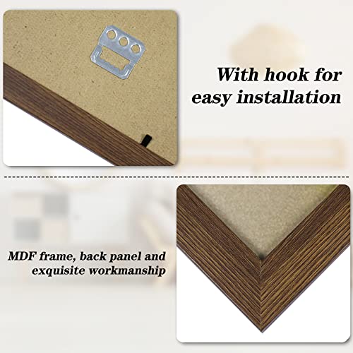 Qdssdeco 24"X36" Poster Frame Brown Wood Frame With Ps Board Hanging On The Wall Display Picture, Set Of 2 #TOP2