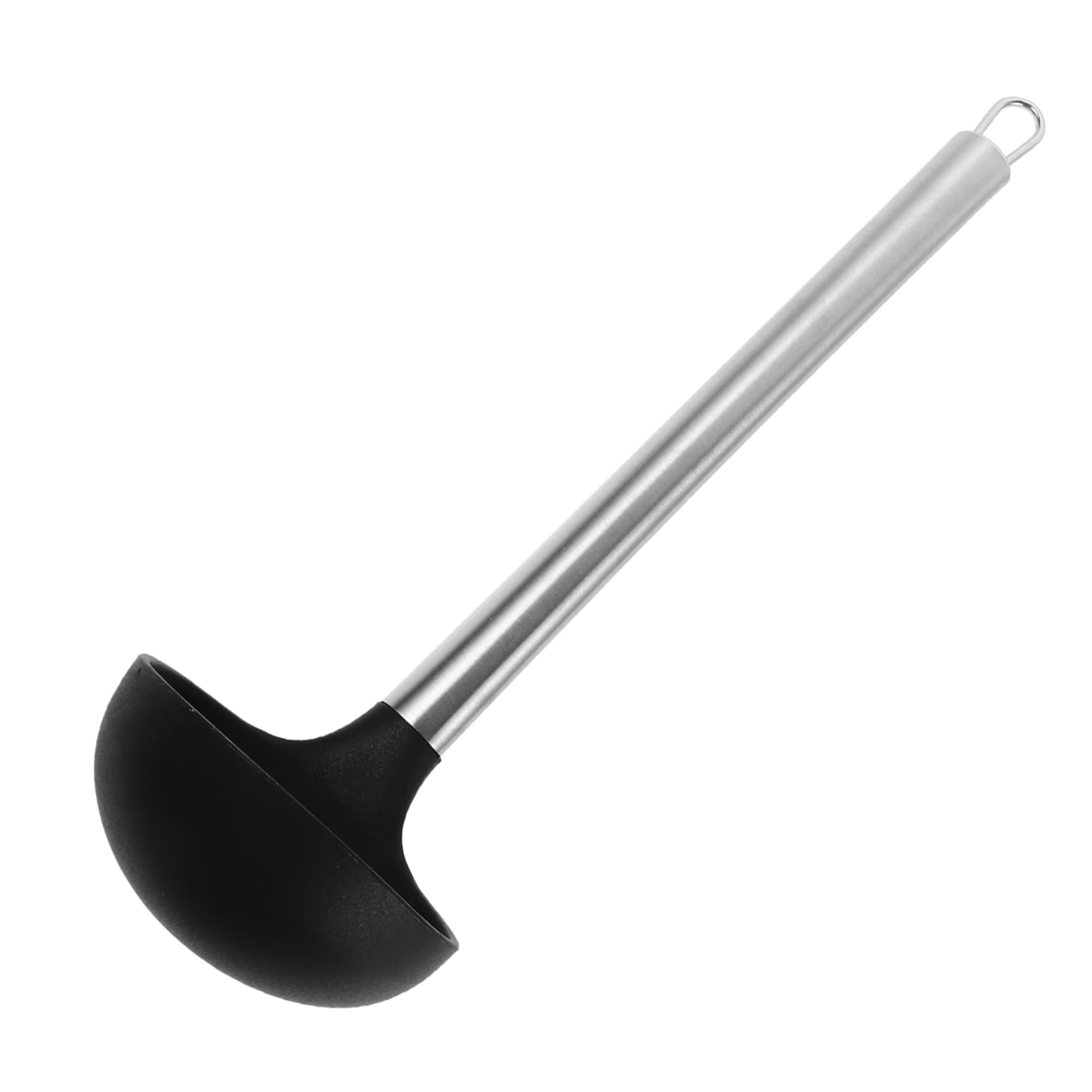 Wakauto Soup Ladle Large Serving Spoon Stainless Steel Handle Silicone Soup Ladle for Kitchen Heat Resistant