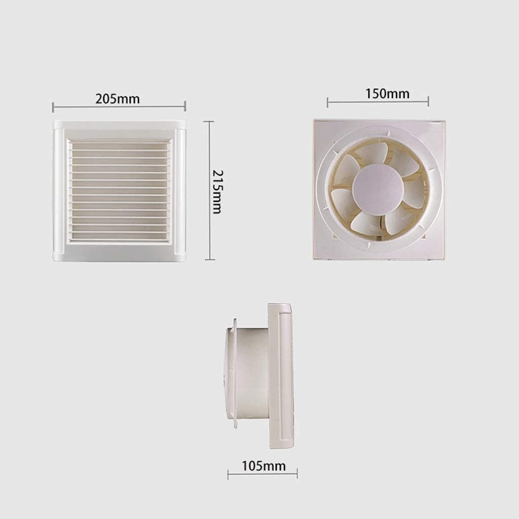 Quiet Exhaust Fan，Ventilation Fan, White Square or Wall-Mount for Bathroom Glass Window