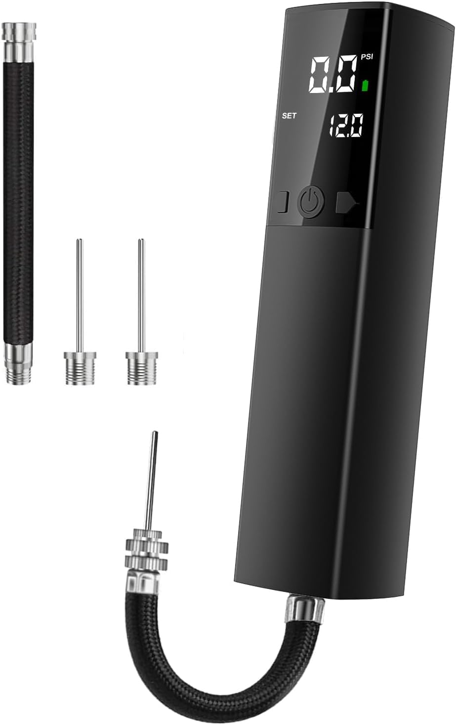 Electric Ball Pump,Smart Football Pump Portable Fast Ball Inflation with Accurate Pressure Gauge and Digital LCD Display for Football Basketball Volleyball Rugby (2 Needle and 1 Nozzle)