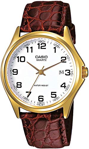 Preisvergleich Produktbild Casio Herren Analog / Digital Quarz mit Leder Armbanduhr MTP1188PQ 7BEF