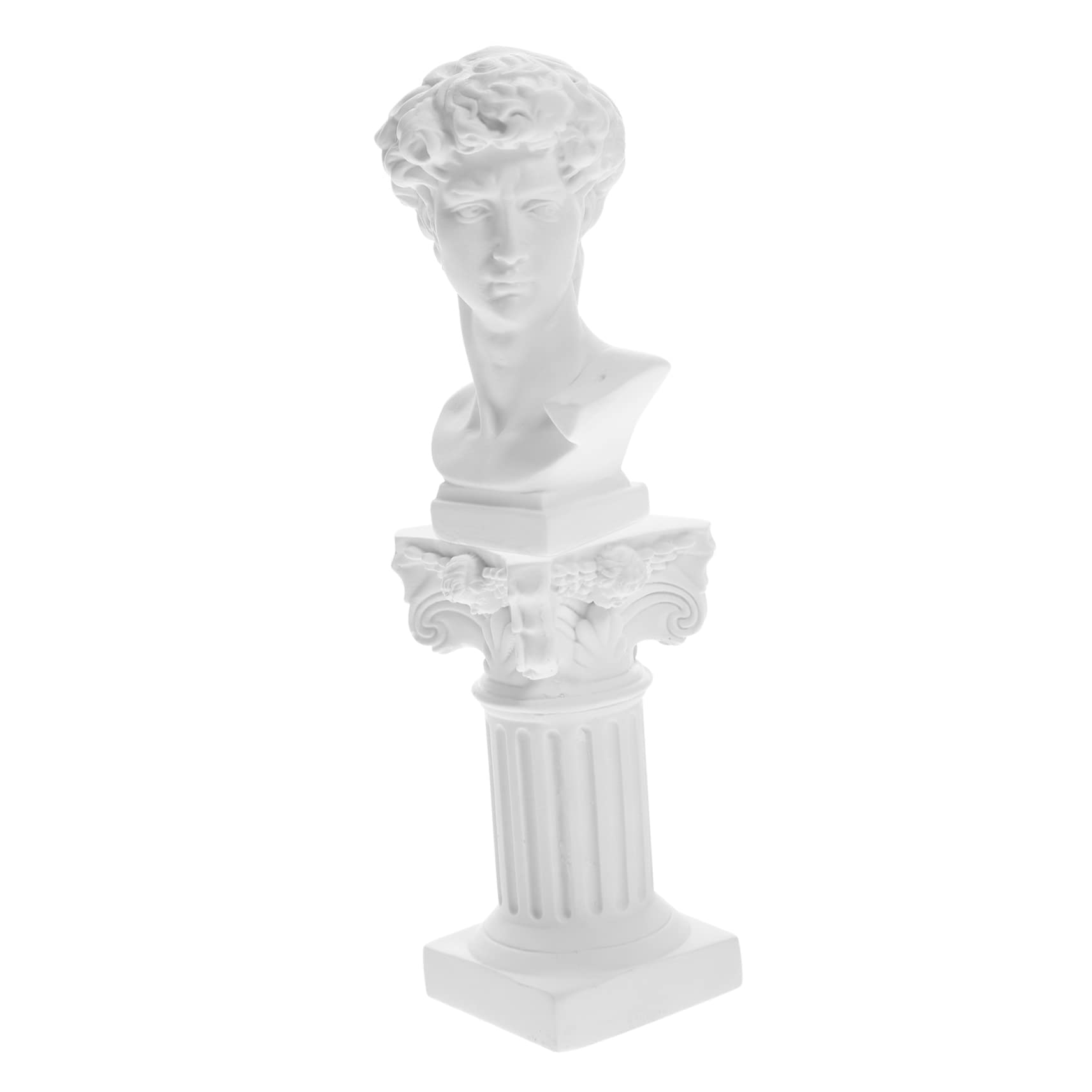 1 juego de adornos de estatua de resina griega David escultura David estatua David estatua de cabeza de David estatua de yeso réplica griegos hombre valor mini