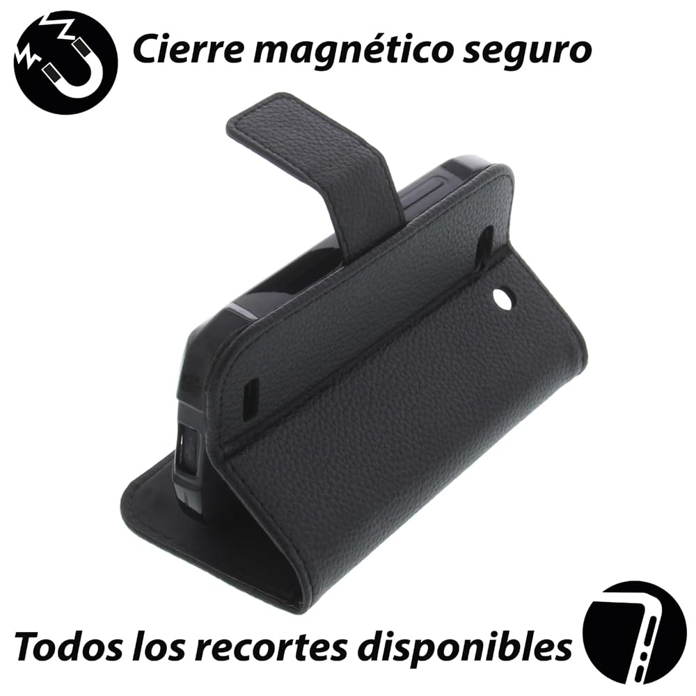 Funda Cartera De Cuero PU + 2 Protectores Pantalla Para Cubot Kingkong ES | Con Ranuras Tarjetas Y Soporte