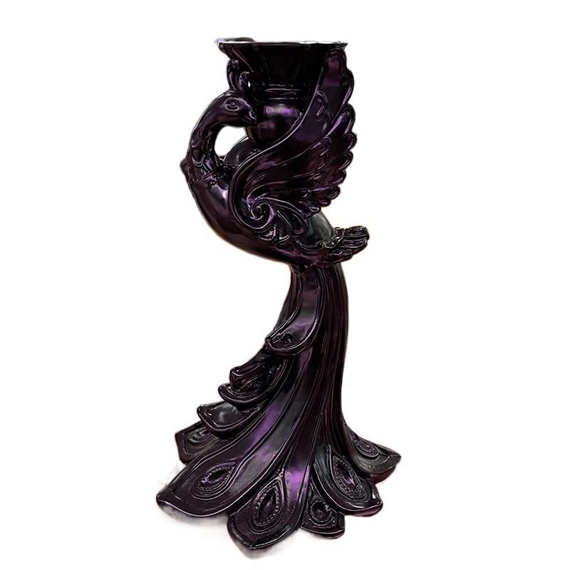 HXSCOO Phoenix Crystal Ball Resin Base Creative Resin Ornaments Sphere Display Stand Home Decoration Suitable for 6-8cm Ball (Color : Black Phoenix)