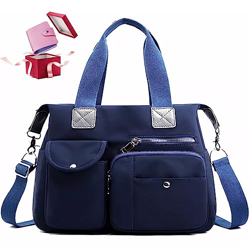 Opiniones de Bolsas para Dama de Moda - los más vendidos. 45 Bolso Multifuncional de Mujer, Bolsa de Hombro Impermeable Antirrobo Adecuado Gran Crossbody para Compras, Trabajar, Acampar, Viajes de Corta Distancia (Azul oscuro)