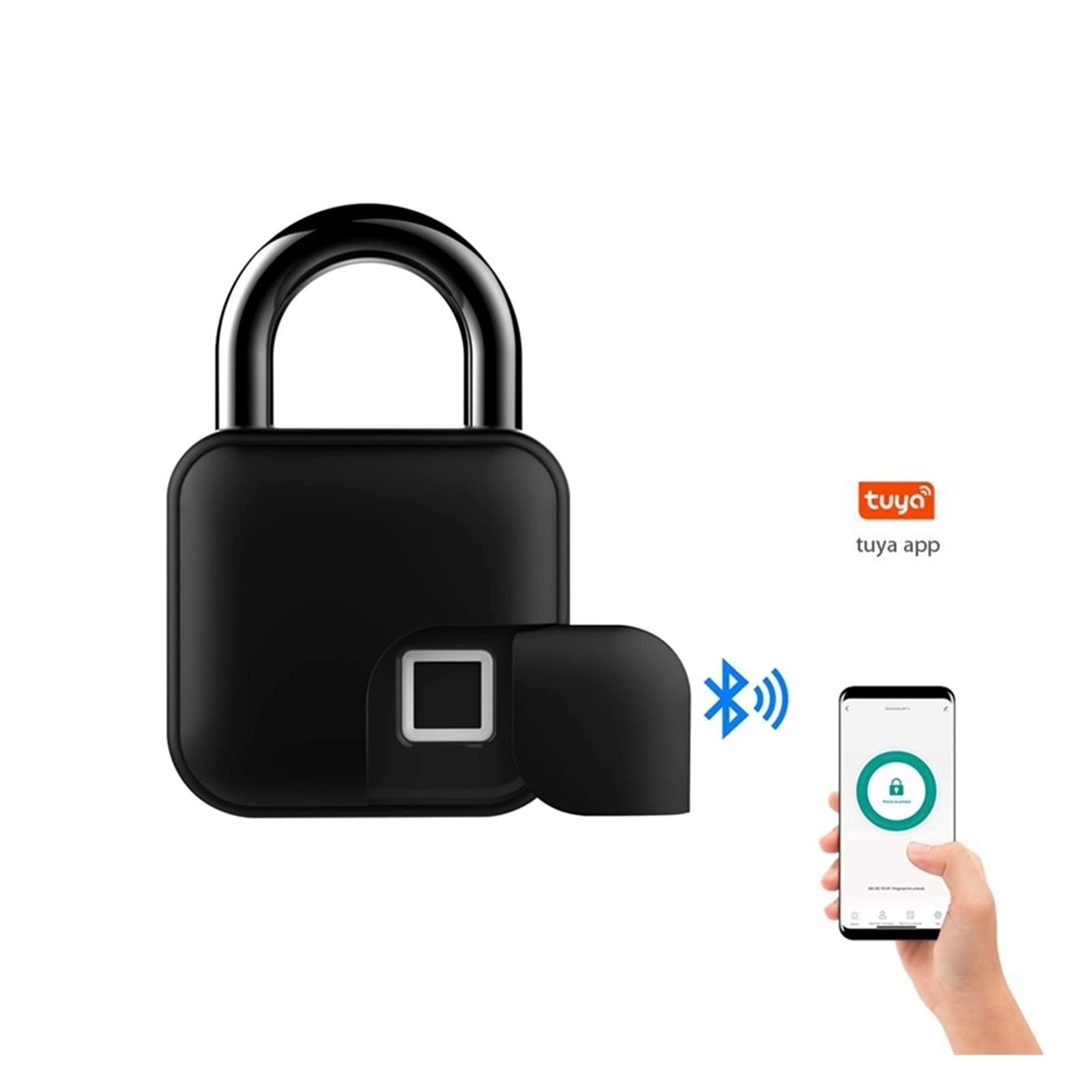Smart Lock, Kłódka na odcisk palca Tuya wodoodporna inteligentna kłódka blokada szafki blokada szafki akademik torba antykradzieżowa blokada bagażu,Build to Last