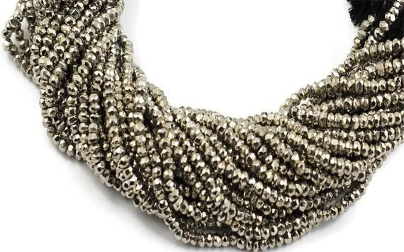 Rondelles en pyrite sombre éclatante pour offrir un cadeau fait main mémorable et élégant