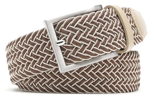Image of Fabio Valenti Canvas Elastic Fabric Woven Stretch Braided Belts for Men Women Junior with Multicolored /Full Sizes