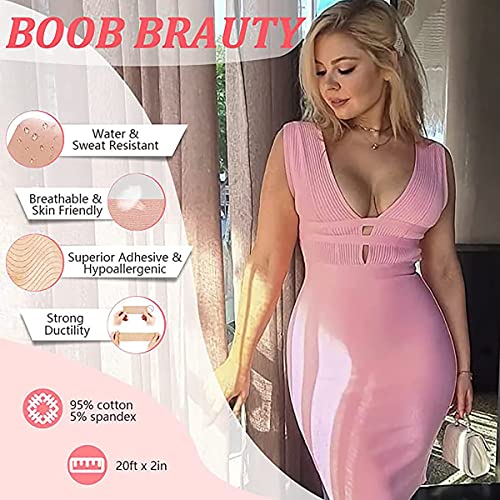 Beyolezi An Boob Tape, Booby Tape For Breast Lift, Bob Tape For Large Breasts Skin With 2 Pcs Silicone Nipple Cover For Women(Skin) #TOP2