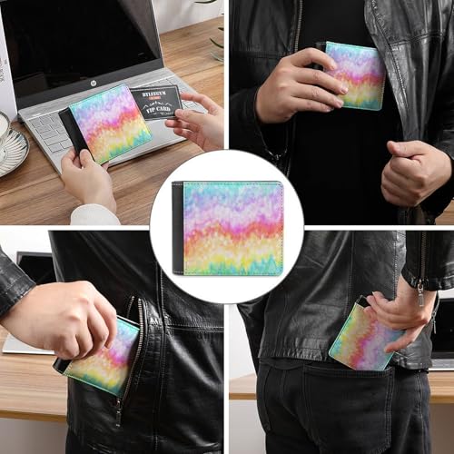 Painted Rainbow Fashion Bifold Wallets for Men Women Slim & Thin Credit Card Holder Wallet Purse3