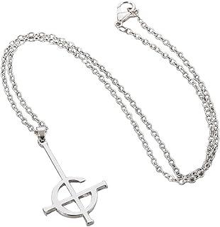 Mysterious Cross Ghost Destiny's Gate Key Pendant Necklace Punk Cross Ghoul Chain Ghost Band Crucifix Pope Emeritus Jewelry Gift, As Pic, PTHOM-T03-US-TP494