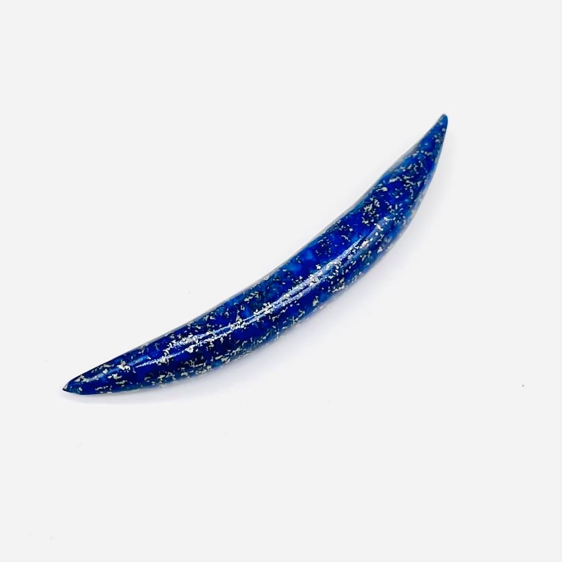 Natural Lapis Lazuli Curved Spike Septum Tusk | Handmade Tribal Gemstone Nose Ring | Organic Stone Septum Pincher | Gauged Body Piercing Jewelry | Boho Ethnic Unisex Body Jewelry Gift