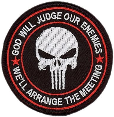 God Will Judge Our Enemies Arrange Meeting Skull Tactical Morale Patch