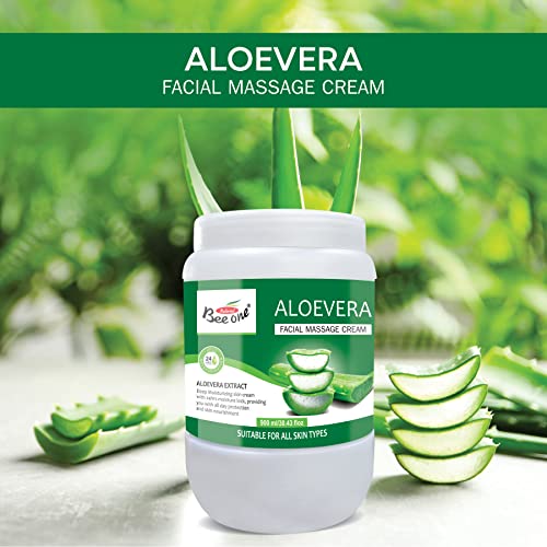 Image of Bee One Aloevera Nourishing Skin Cream 900g for All Skin Types | Provides nourishment and soft skin | with 48hr moisture lock