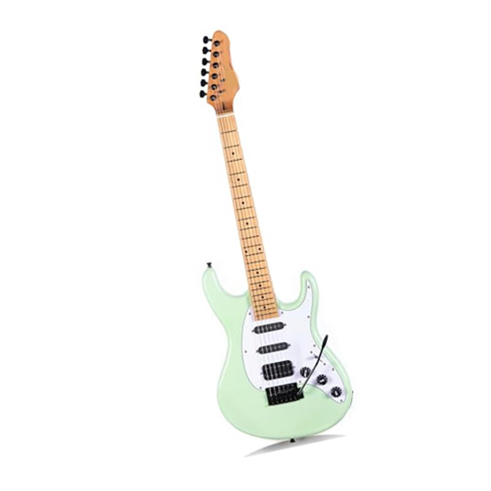 Chitarre Elettriche Adulti Chitarra Elettrica A 7 Corde Con Tastiera In Acero Verde Pisello(Pea Green)