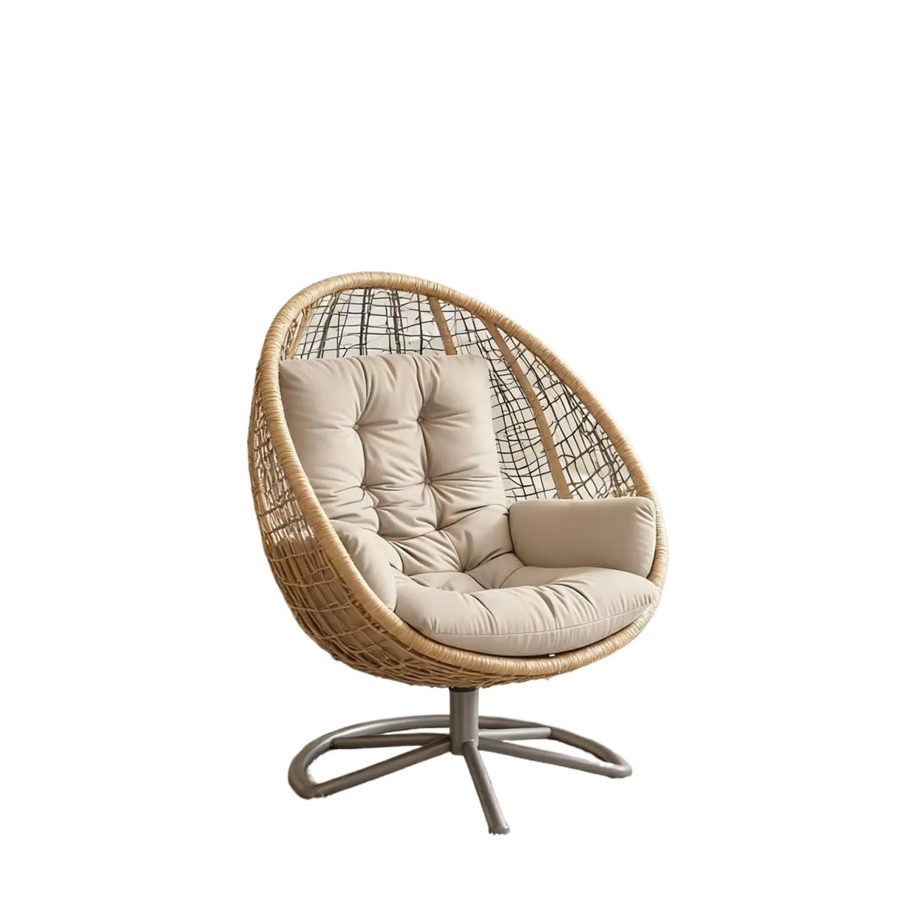 GHHZML Egg Chair Cushion Garden Swing Seat Pad Cushion Outdoor Hanging Chair For Furniture(Khaki)
