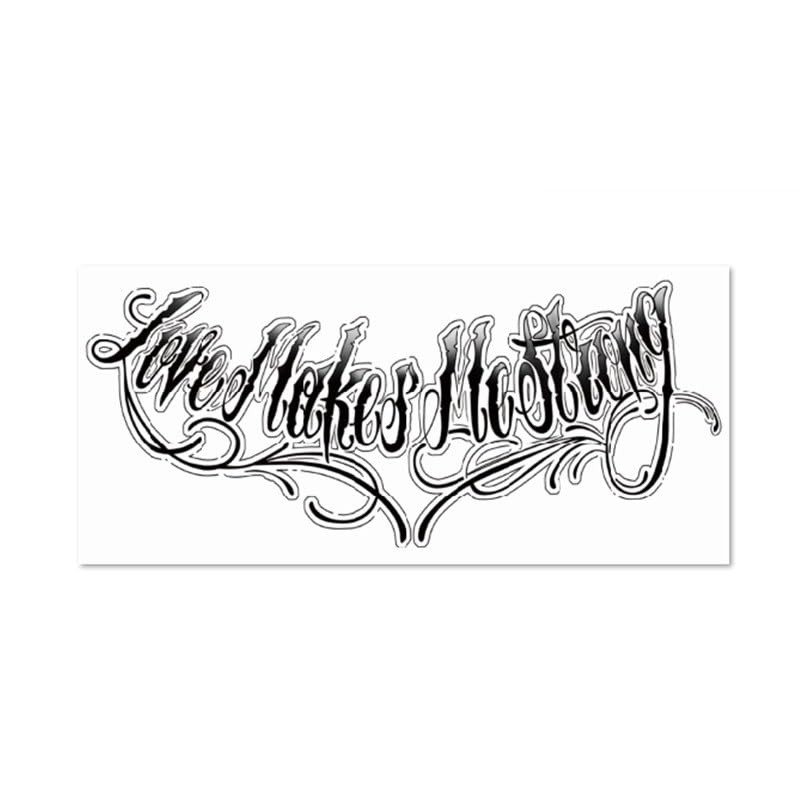 2 PCS Pflanzliche Tattoo-Aufkleber Schriftart...