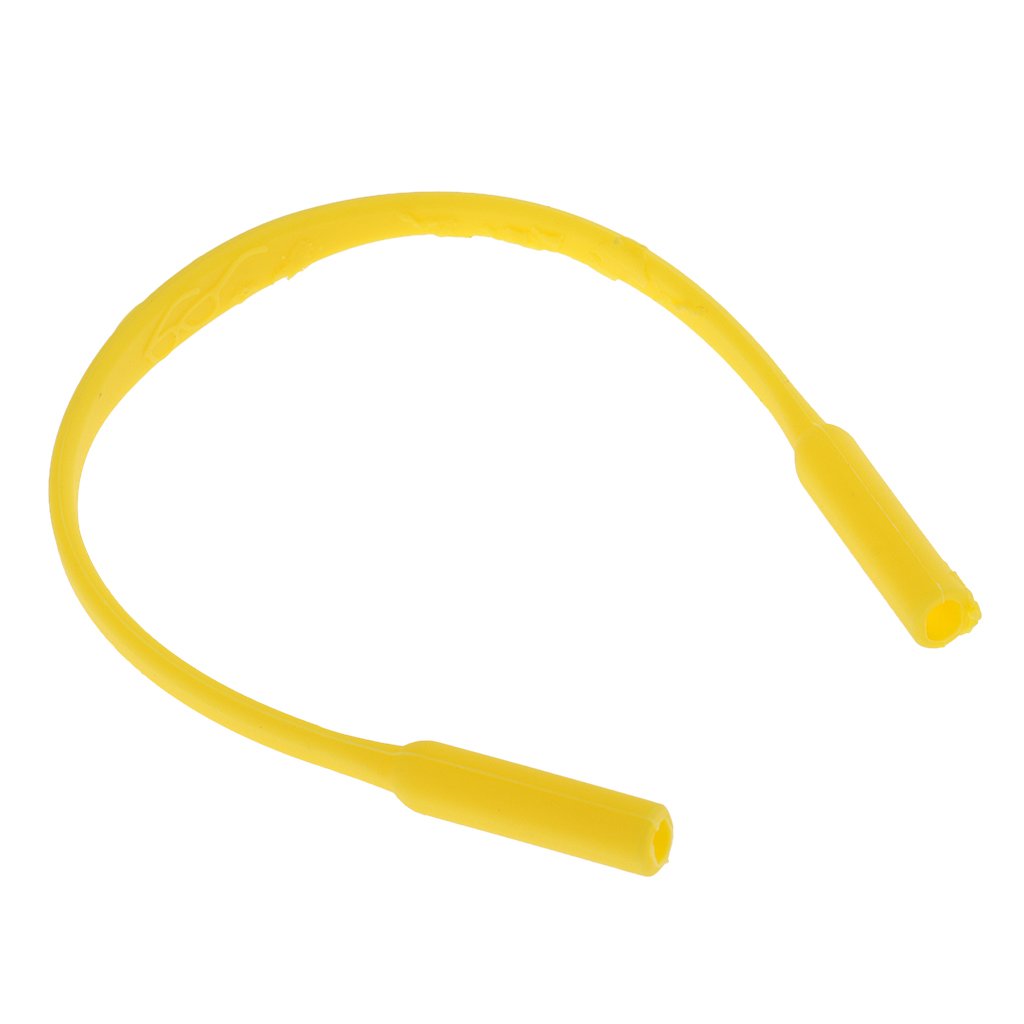 Segolike 5pcs Silicone Eyewear Glasses Neck Retainers Eyeglass Glasses Sunglasses Spectacle Head Safety Strap Cord Holder for Kids Children - yellow, 16.8x0.6cm 4