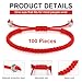 Ecation 100 Pcs Red Bracelet for Protection Operation Christmas Gifts Bulk Good Luck Kabbalah Adjustable Matching Braided Rope Red String Bracelet Bulk Gifts for Women Men Couples