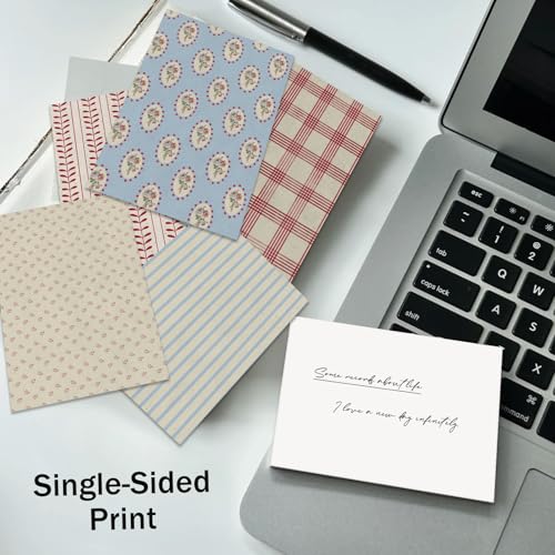 image for PRSTINCOL Scrapbook Paper,16 Sheets 4.1x5.8 Inch Vintage Stripe Style 