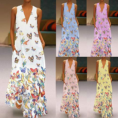 Minetom Donna Vestiti Estivi Sciolto Senza Maniche...