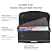iPhone 14 Pro, 14 Plus Belt Holster with Bulky Phone Case. Chestnut Stitching On Black PU Leather. 3 Strong Magnets Closure. Reinforced Belt Loops with ID Card Slot. (for Rugged Case)