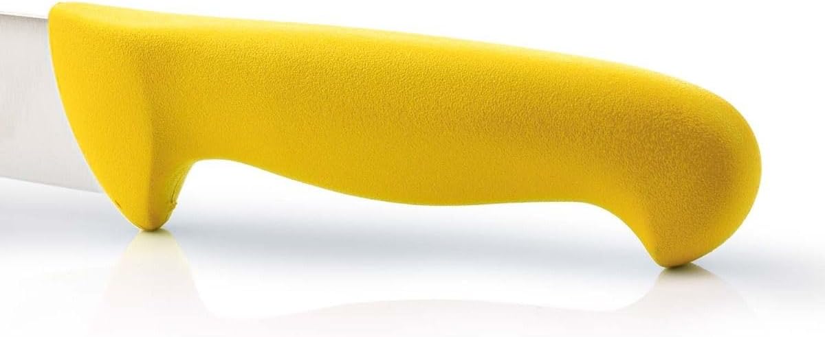 Arcos Range Butcher Knife 7 inch Nitrum Stainless Steel. Steak Knife. Polypropylene Yellow Handle. Color Identification System for Prolonged and Heavy Use. Series 2900. Color Yellow.