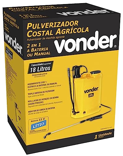 Pulverizador Costal, 2 Em 1, Manual Ou Bateria, Com Bateria De Lítio, 18 Litros, Vonder.