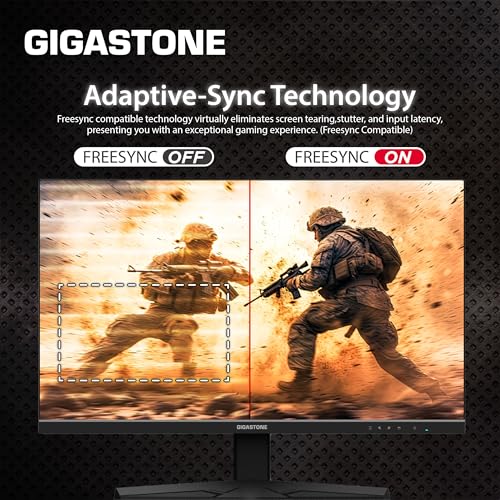 Image of Gigastone 27 inch IPS Gaming Monitor 2-Pack 165Hz FHD 1920 x 1080, 178 Wide View Frameless PC Monitor, Built-in Speakers, FreeSync, Eye Care Technology, Ergonomic Tilt VESA Mount,DP,HDMI