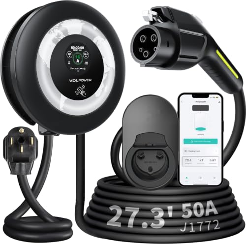 VDLPOWERVP Level 2 EV Charger, 11.5KW /50A Fast Home Charging Station, 27.3ft Extended Charging...