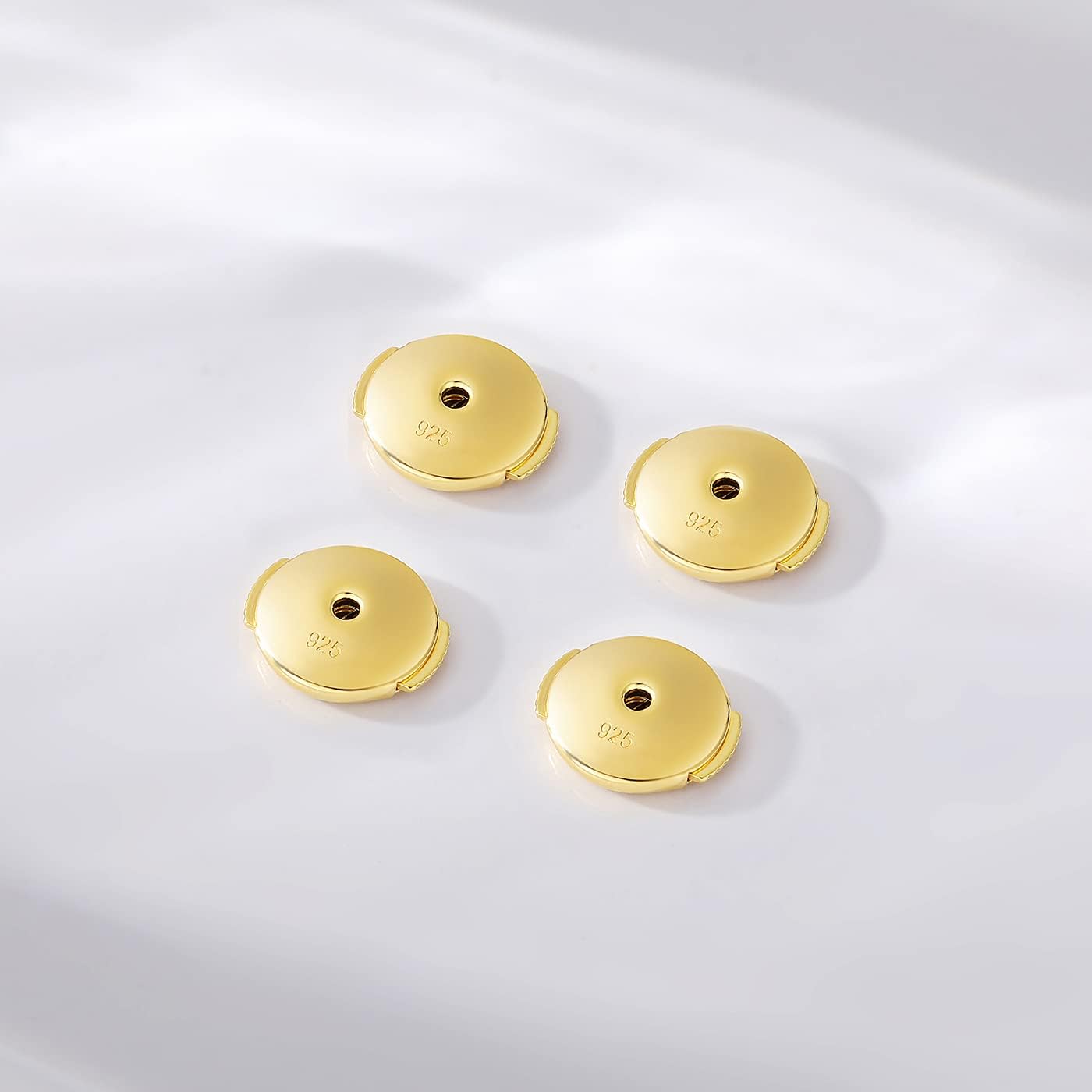Gold Earring Backs for Studs Locking Earrings Back 14K Gold Plated Replacement Sterling Silver Earring Backs