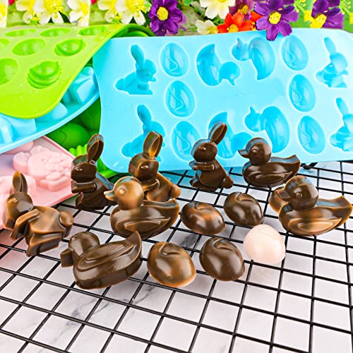 Easter Egg Silicone Mold for Chocolate 5 Packs Egg Shaped Mold Baking Pan for Easter Party Hot Chocolate Bombs Fondant Candy Jelly Dome Mousse Cake Topper Making by Winerming - Image 5