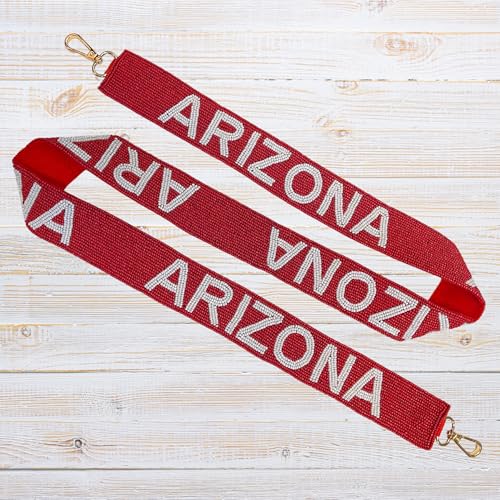 Lashicorn Arizona Red Beaded Purse Strap White Letters 49” Pro Football Stadium Approved Clear Bag Cardinal Gold Hardware Sports College Crimson3