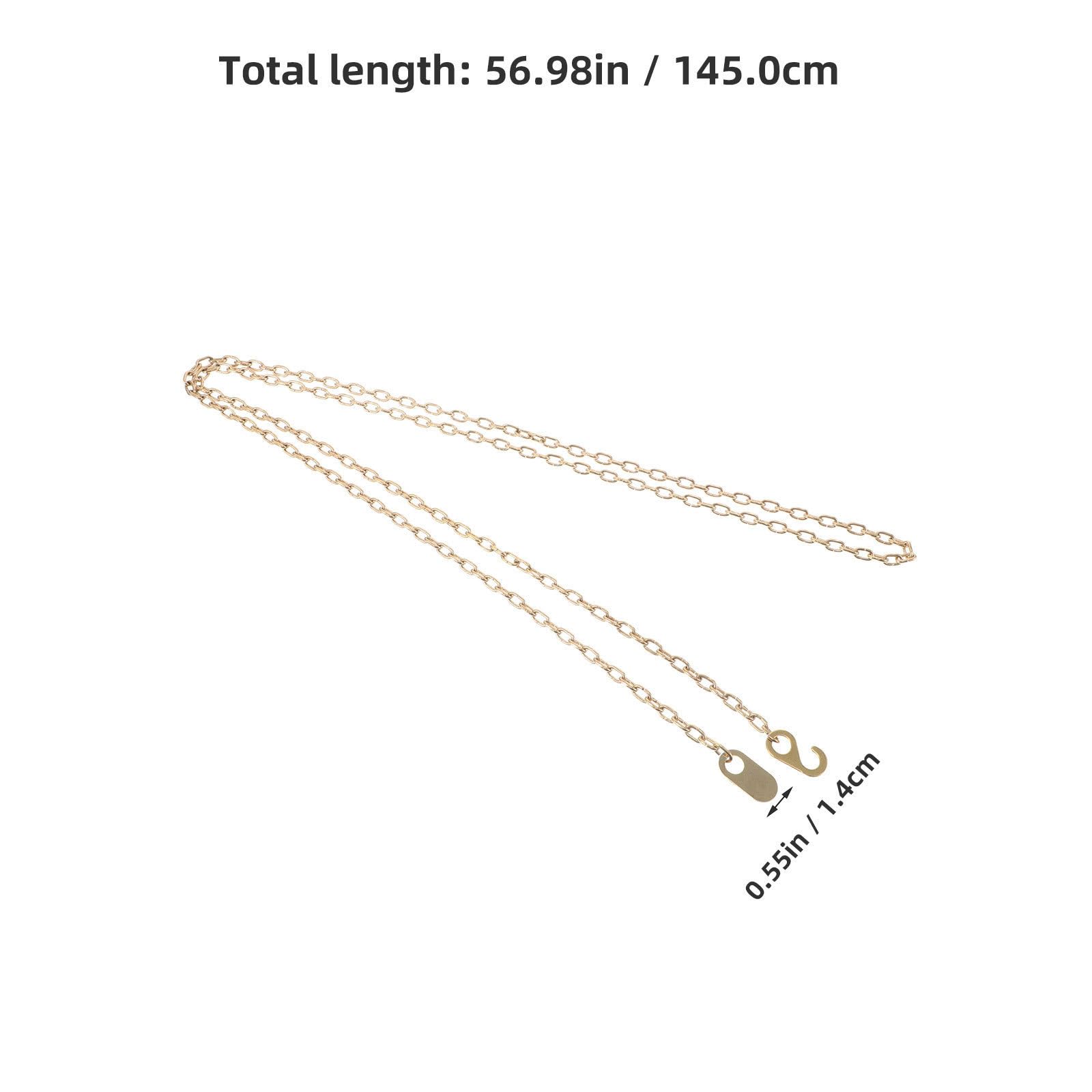 Cabilock 2 Pezzi Catena Decorativa per Orologio a Pendolo, Acciaio Oro