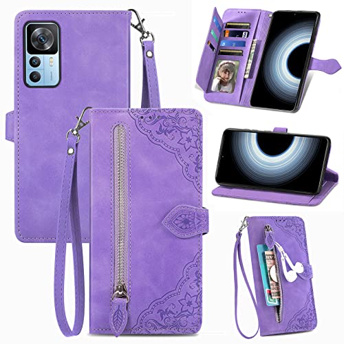 for Xiaomi 12T/Xiaomi 12T Pro �P�[�X �蒠�^ �r�W�l�X�t���b�v�m�[�g���U�[�P�[�X�V���v���ȃ��g���ȃt�@�b�V�����g�ѓd�b�P�[�X�h���Ɖ��ꂽ�g�ѓd�b�P�[�X���@�\���z���[�t���X�^���h�g�ѓd�b�V�F��PU���U�[�ی�J�o�[�ϋv���̂��門�C