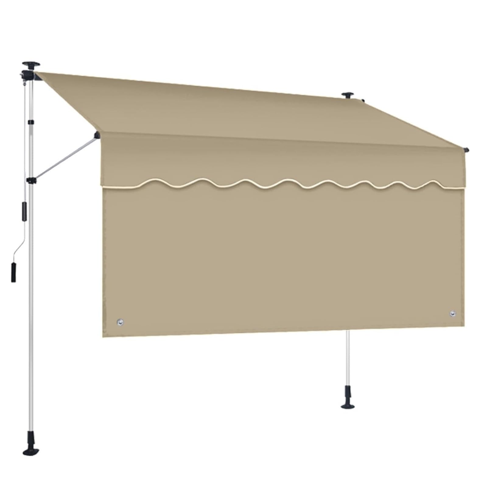 Pare-soleil extérieur sans perçage avec tissu résistant aux UV