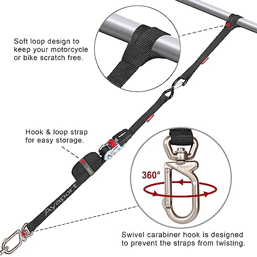 Aazon.co: Ayaport Stainless Steel Ratchet Tie Down Straps With Hooks