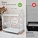 AideeGrowth 20.5 inch Small Bird Cage, Parrot Cage, Portable Bird Carrier, Travel Carrier Cage for Home, Outing, Pet Clinic, Temporary Placement, for Small Medium Birds(White)