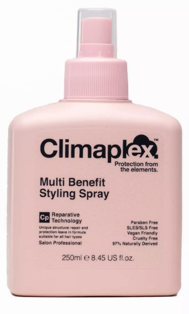 C P Climaplex Multi Benefit Styling Spray with Reparative Technology. Coconut, Avocado & Shea Butter. Add Shine, Remove Frizz, Add Lig